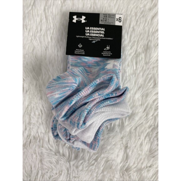Under Armour Unisex No Show Low Cut Socks Men 7-8 Women 6-10 Multicolor 6 Pairs - Picture 5 of 7